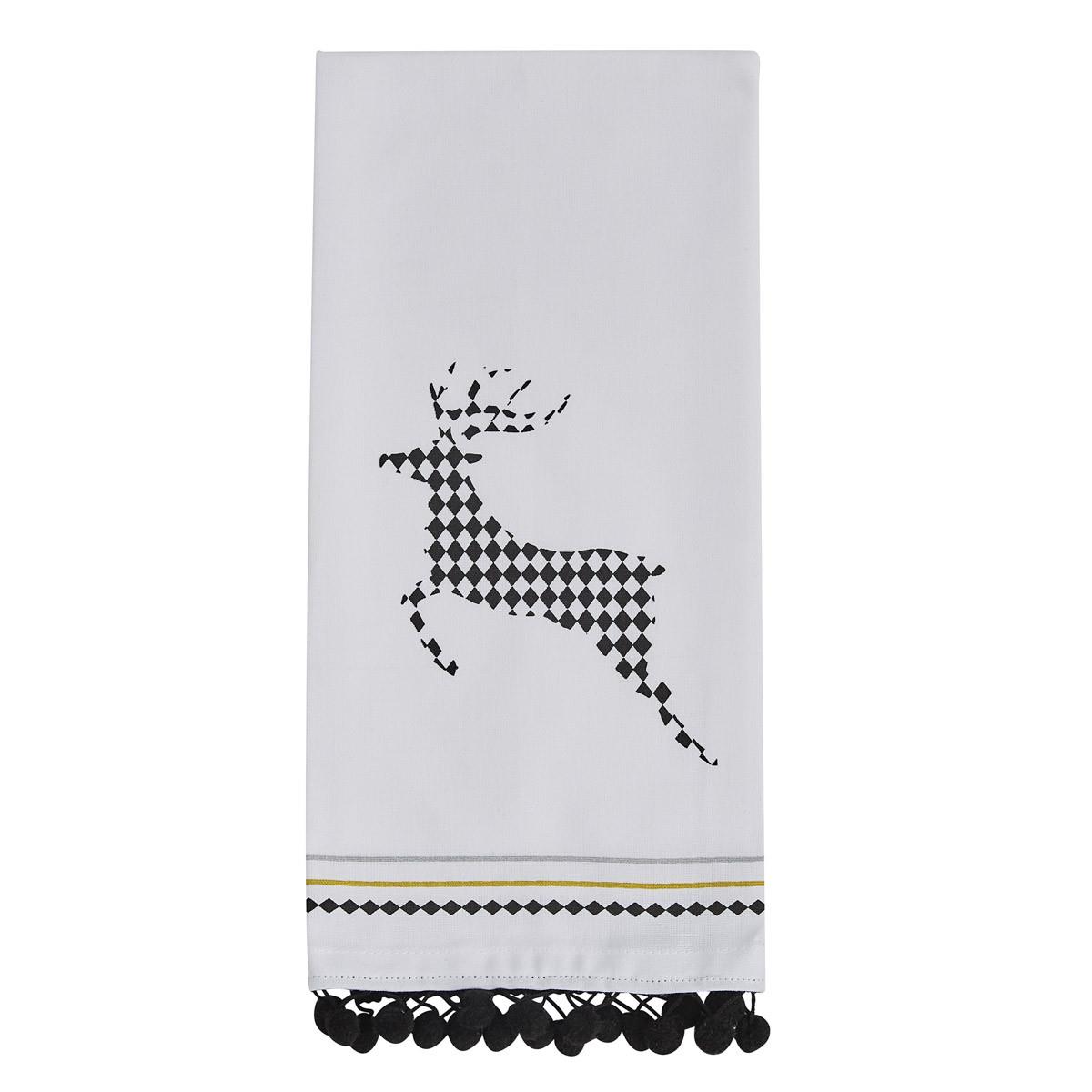 Tidings & Tinsel Deer Decorative Dishtowels