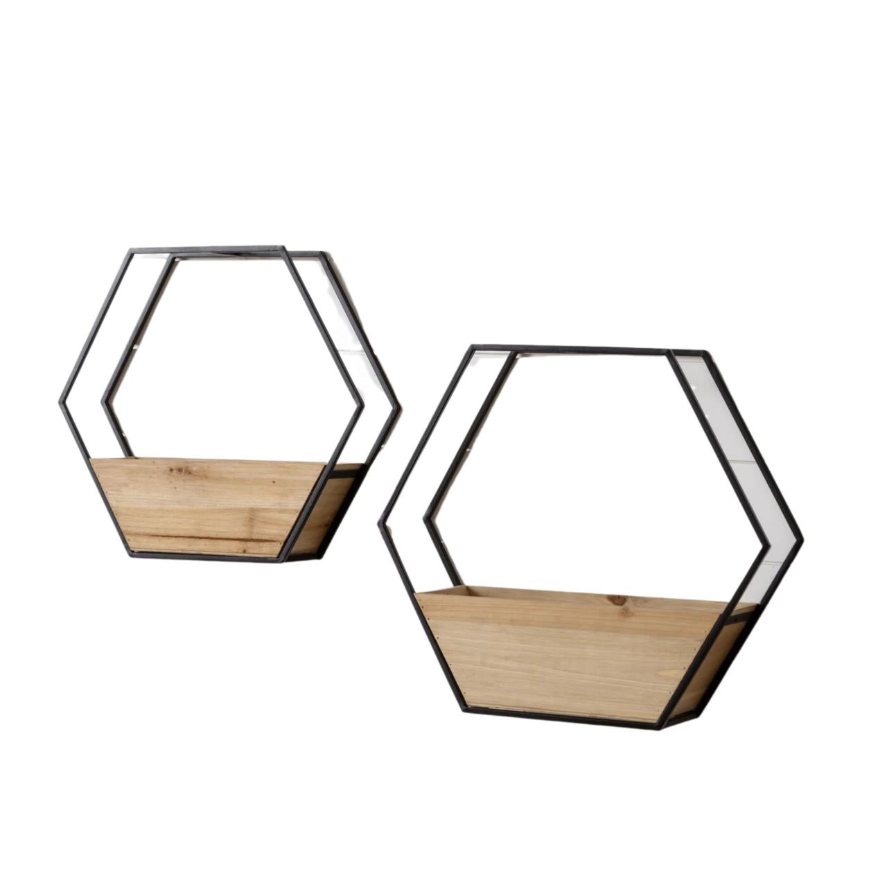 Wall Pockets Hexagon Set of 2 Country Village Shoppe