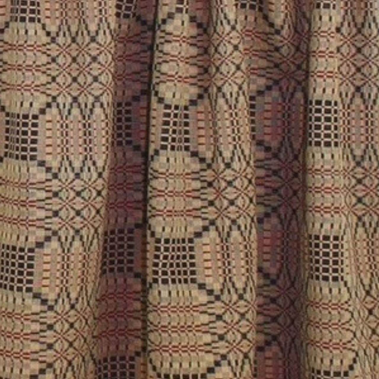 Trenton Jacquard Prairie Gathered Curtains - 72x63 - Country