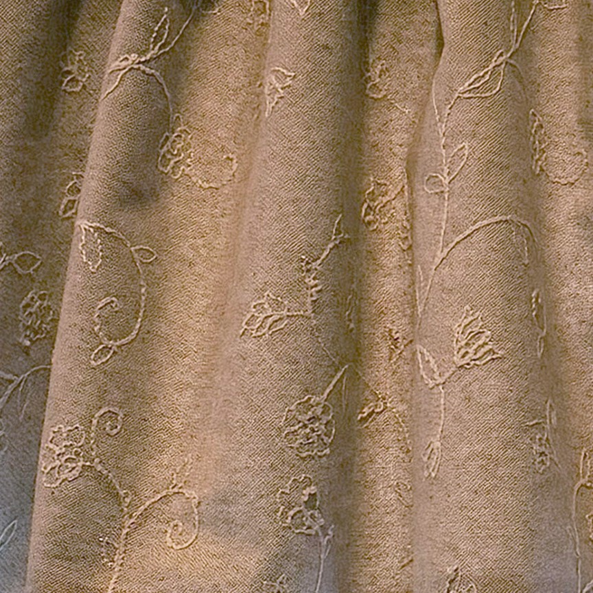Candlewicking Prairie Gathered Curtains - Taupe 72x63 - Country