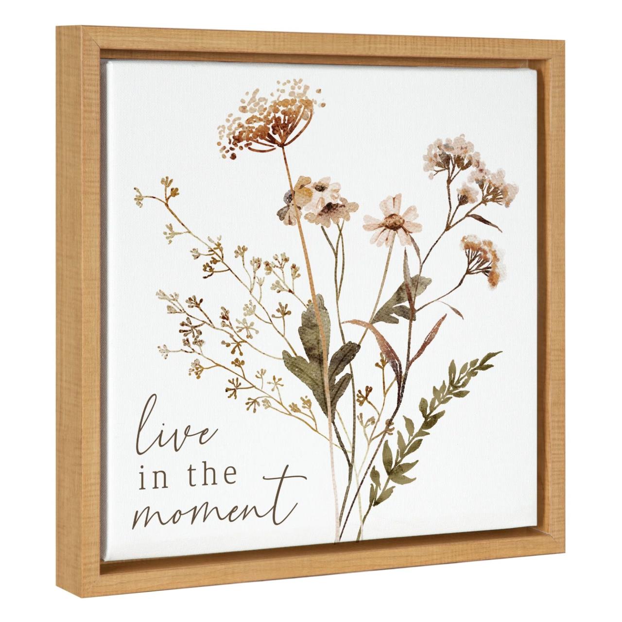 Live In The Moment Canvas - Framed 14x14 - Country Village Shoppe
