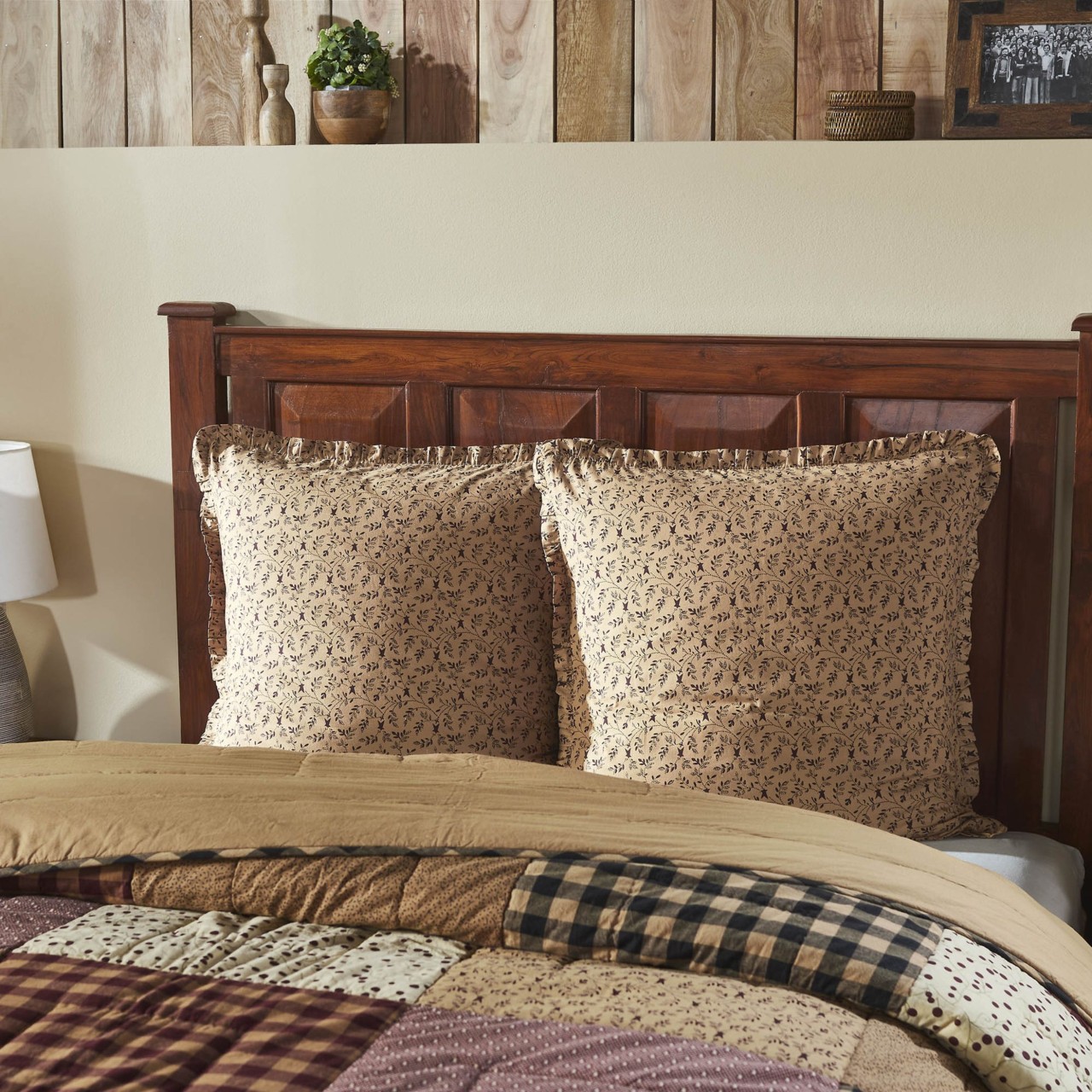 Pip Vinestar Ruffled Pillow Sham - Euro Fabric - Thumbnail 4