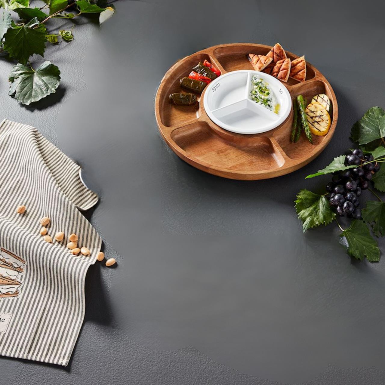 Sectioned Lazy Susan - 2 pieces 15