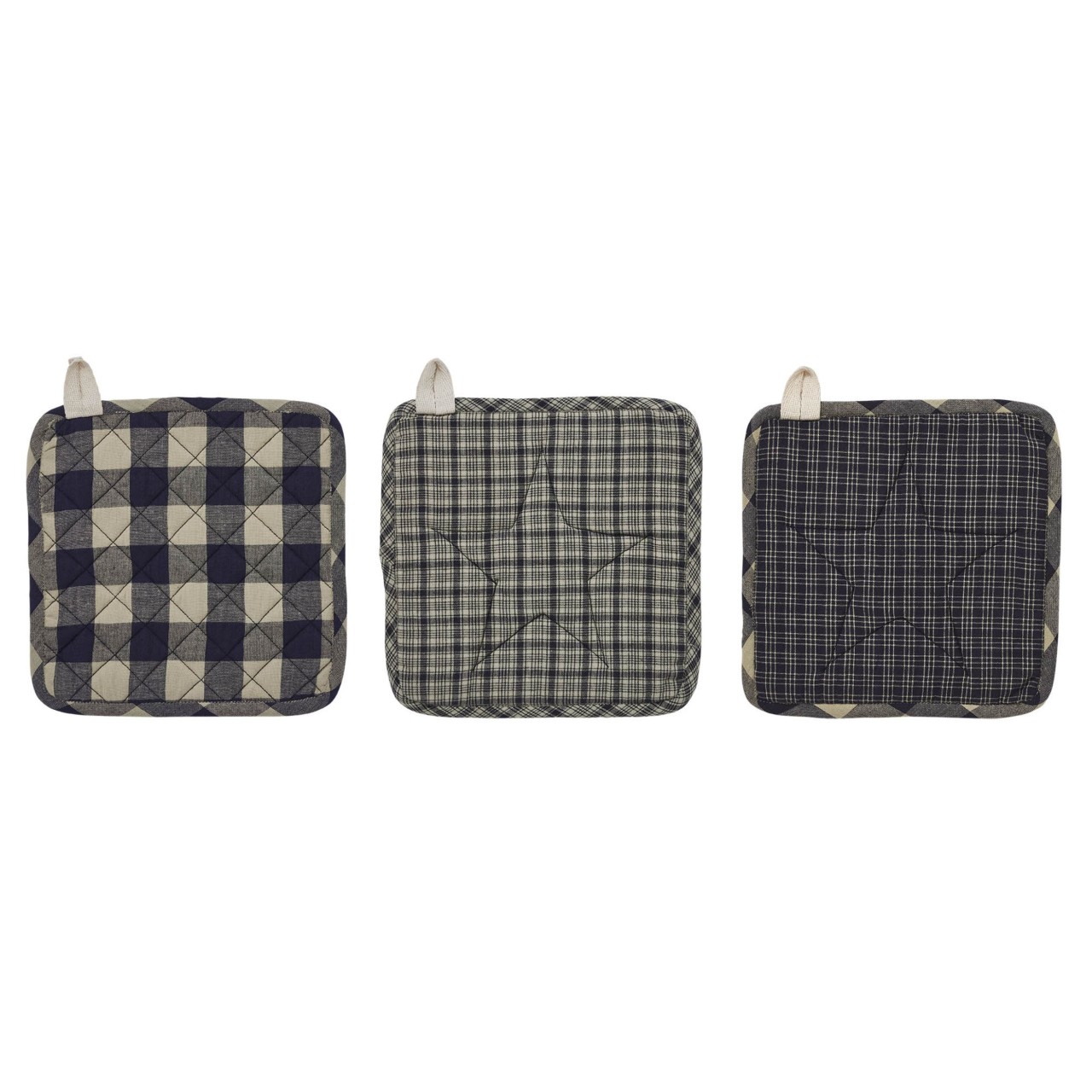 My Country Patchwork Pot Holders - Set of 3