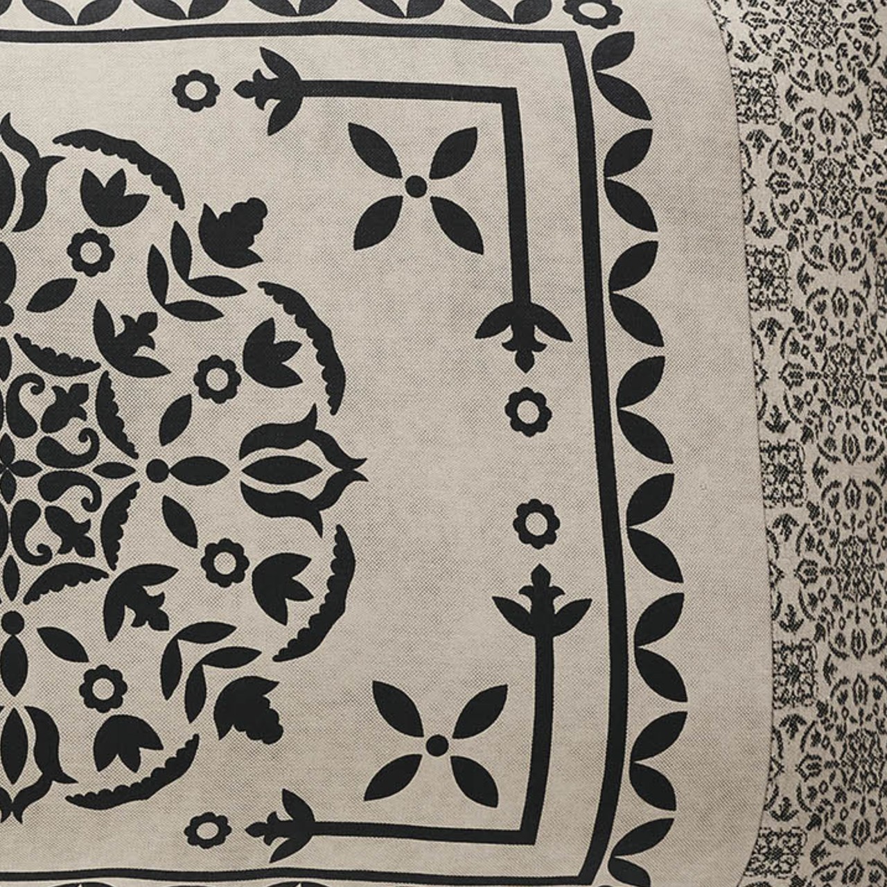 Custom House Black Tan Jacquard Pillowcases - King Set of 2 - Thumbnail 4