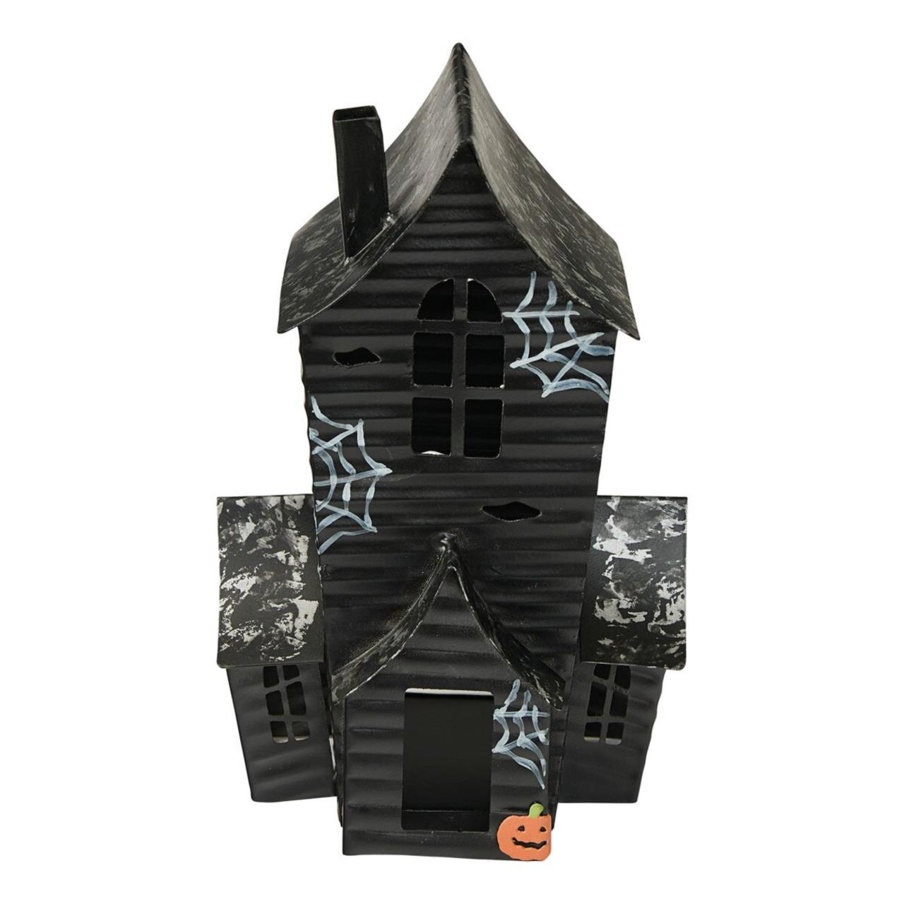 【HALLOWEEN　Party♪】✦BLACKハウス✦家具＆小物など全て付き♡ Haunted House Tealight Holder - Country Village Shoppe