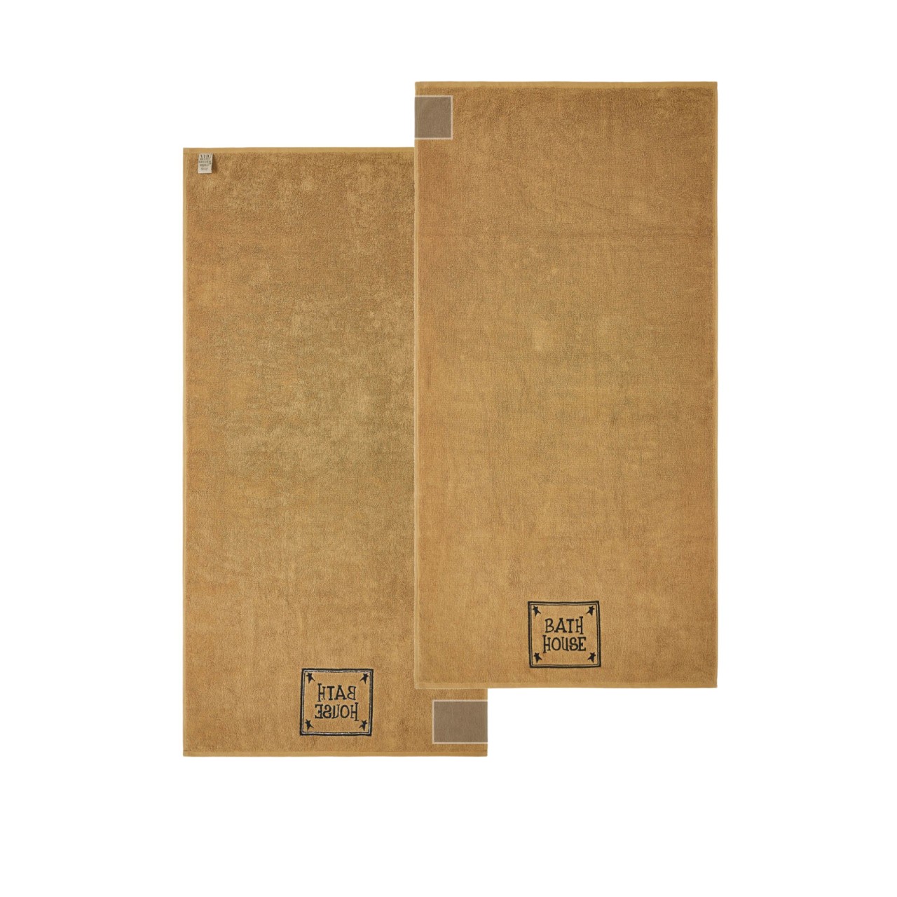 Bath House Primitive Stars Tan Bath Towels