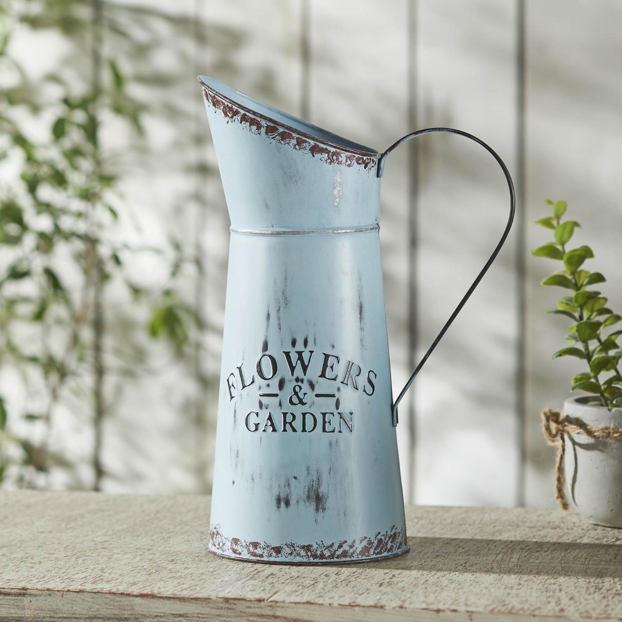 Spring In Bloom Flowers & Garden Decorative Pitcher - Metal 8.5x12
