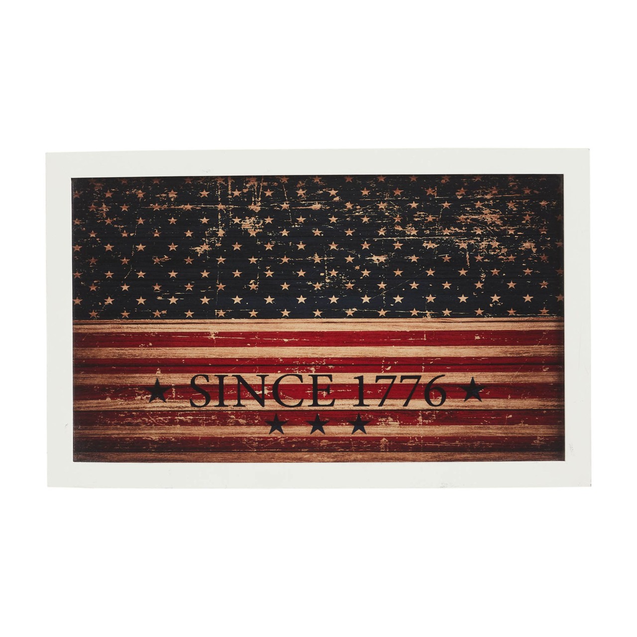 ビンテージU.S.Aサイン Vintage USA Flag Since 1776 Wall Sign - 16x10 - Country Village Shoppe