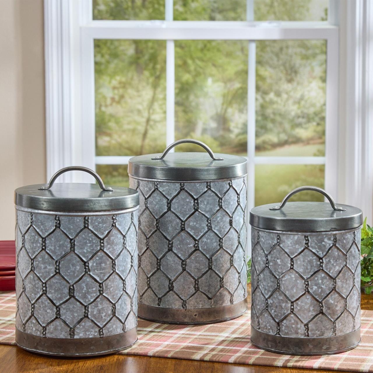 Rooster Canisters - Set of 3 - Country Village Shoppe