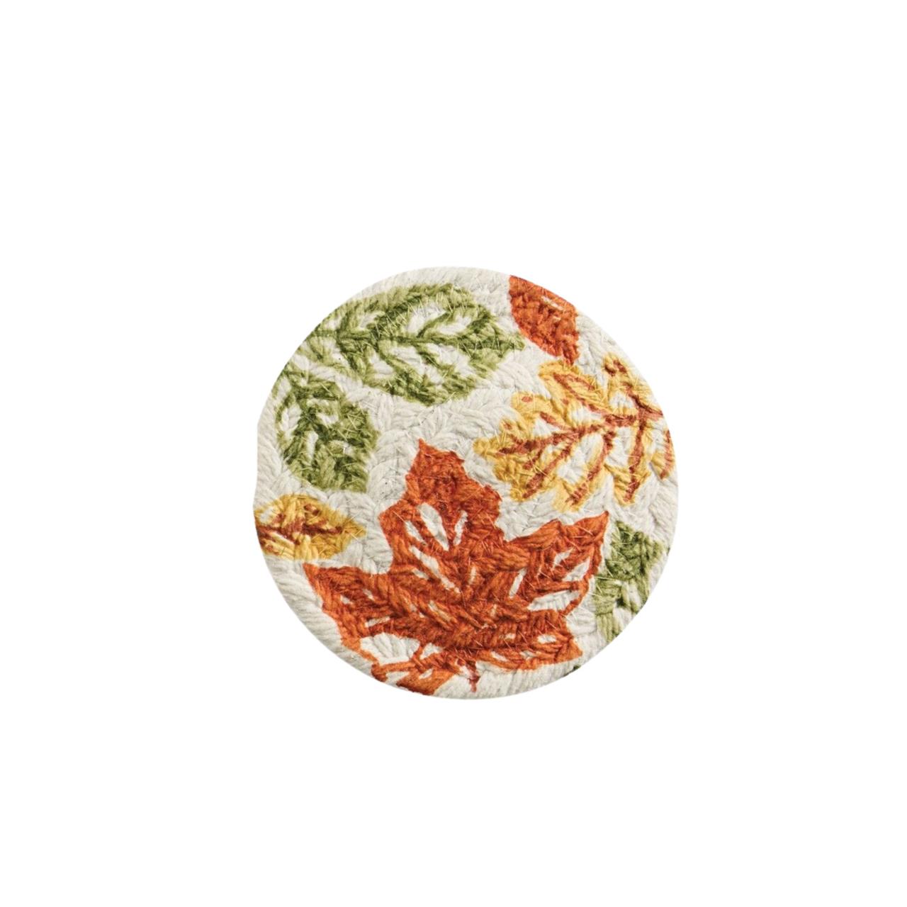 Fall Leaves Coasters - Braided Set of 4 4
