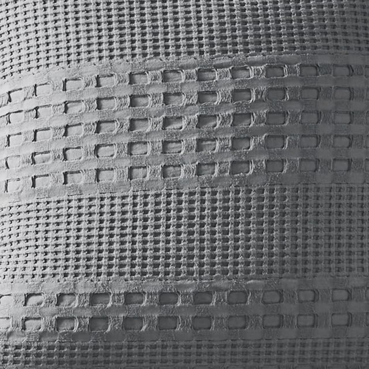 VHC Brands Waffle Weave Dark Gray Throw Blanket - 50x60 - Country