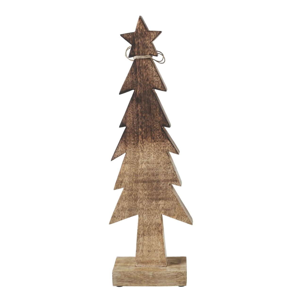 Christmas Tree Wooden Natural Figurine - 5x16 - Country Village Shoppe