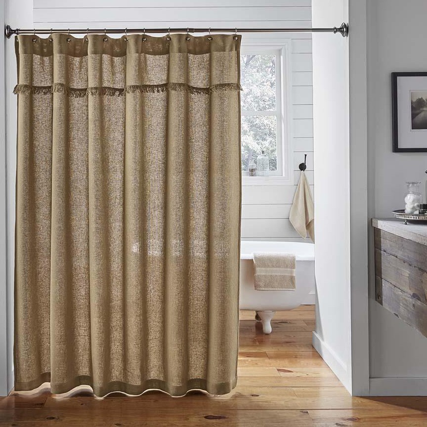 Burlap Natural Shower Curtain