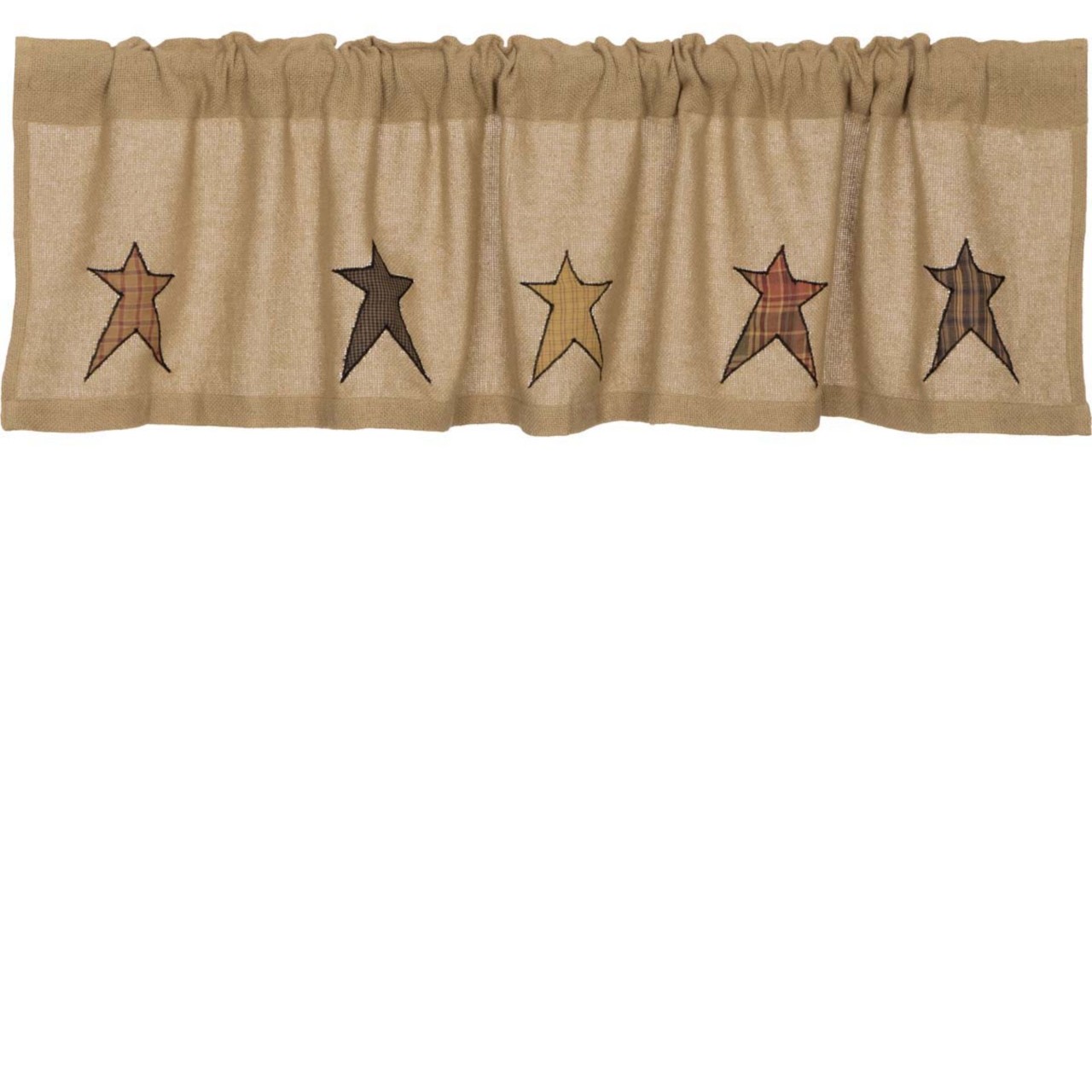 Stratton Burlap Valance - Applique Star - Thumbnail 2
