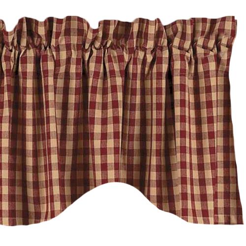 Heritage House Check Red Valance - Thumbnail 4