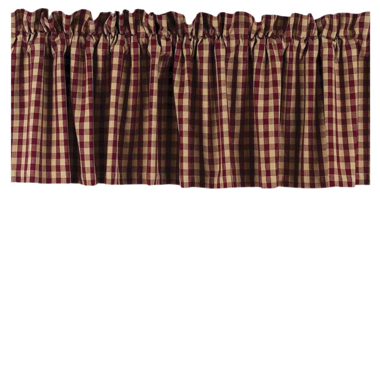 Heritage House Check Red Valance