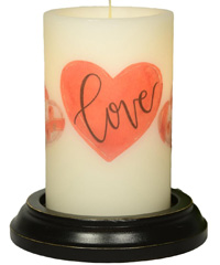 Candle Sleeve - Love Heart Cluster