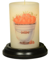 Candle Sleeve - Rusty Bucket Strawberry Picking