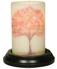 Candle Sleeve - Watercolor Spring Tree