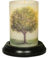 Candle Sleeve - Watercolor Tree Summer
