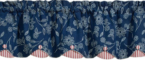 Dolly Denim Lined Layered Valance 