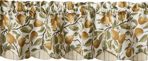 Golden Pear Lined Layered Valance