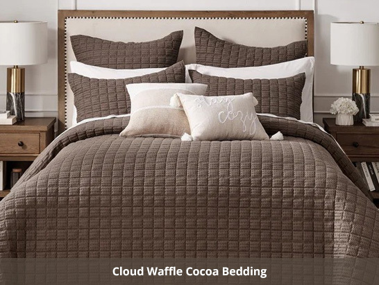 Cloud Waffle Cocoa Bedding