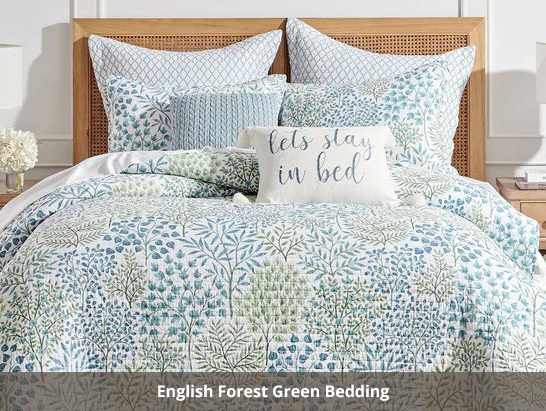 English Forest Green Bedding