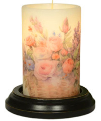 Candle Sleeve - English Garden Flowers