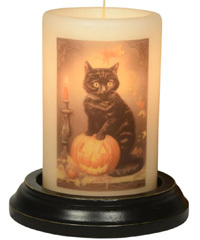 Candle Sleeve - Halloween Black Cat