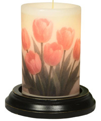 Candle Sleeve - Still Life Tulip Bouquet