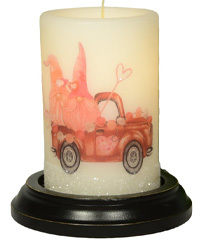 Candle Sleeve - Valentine Gnome Truck