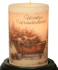 Candle Sleeve - Vintage Winter Wonderland