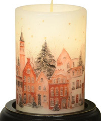 Candle Sleeve - Winter Christmas Village