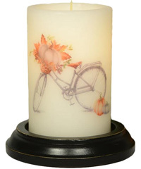 Candle Sleeve - Fall Bicycle