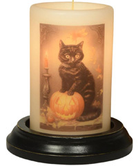 Candle Sleeve - Halloween Black Cat