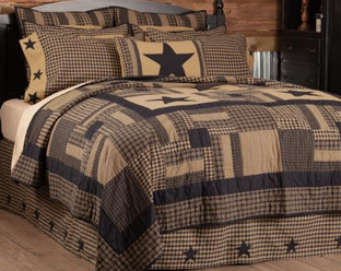 Black Check Star Bedding