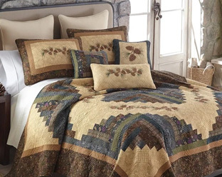 Cabin Raising Pine Cone Bedding