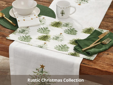 Rustic Christmas Table Linens