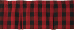Buffalo Check Pleated Valance