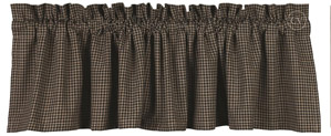 Newbury Gingham Black Valance