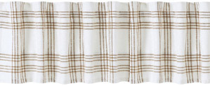 Wheat Plaid Valance