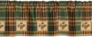 Wood River Pinecone Patch Valance