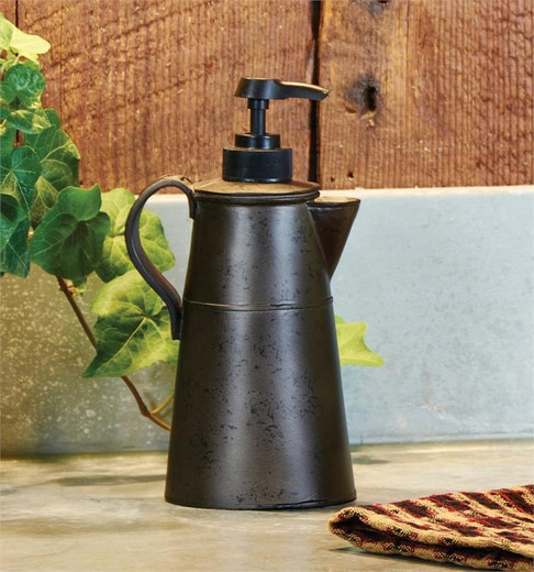 Primitive Tin Coffee Soap Dispenser