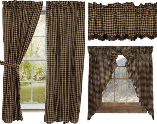 Black Check Curtain Collection