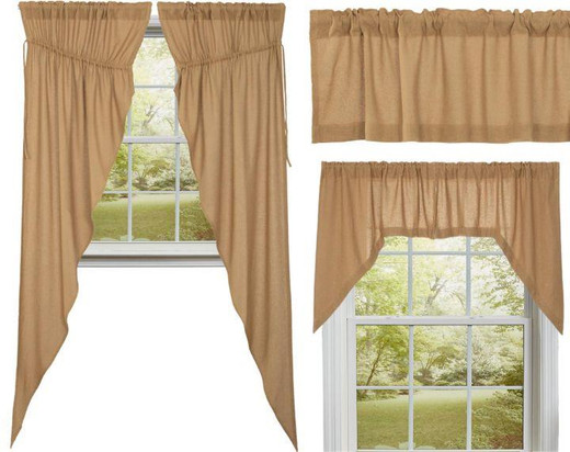 Burlap Natural VHC Curtain Collection