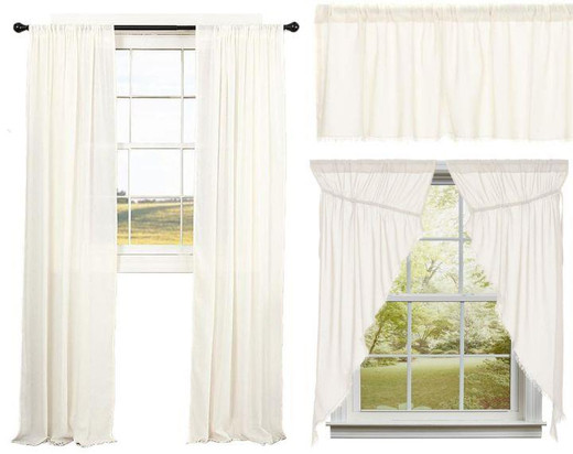 Tobacco Cloth Antique White Curtain Collection