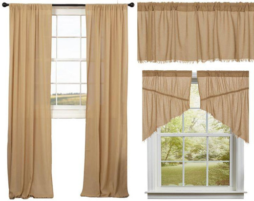 Tobacco Cloth Khaki Curtain Collection