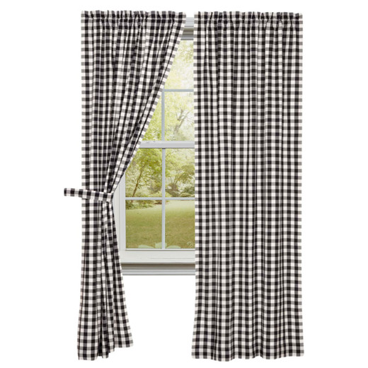 Annie Buffalo Check Black Panels - 80x84